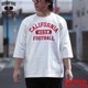 10/-TENJIKU ROUGH FIT FOOT BALL PRINT Tee��CALIFORNIA�� / WHITE / HIGHWAY NINE �ϥ��������ʥ���