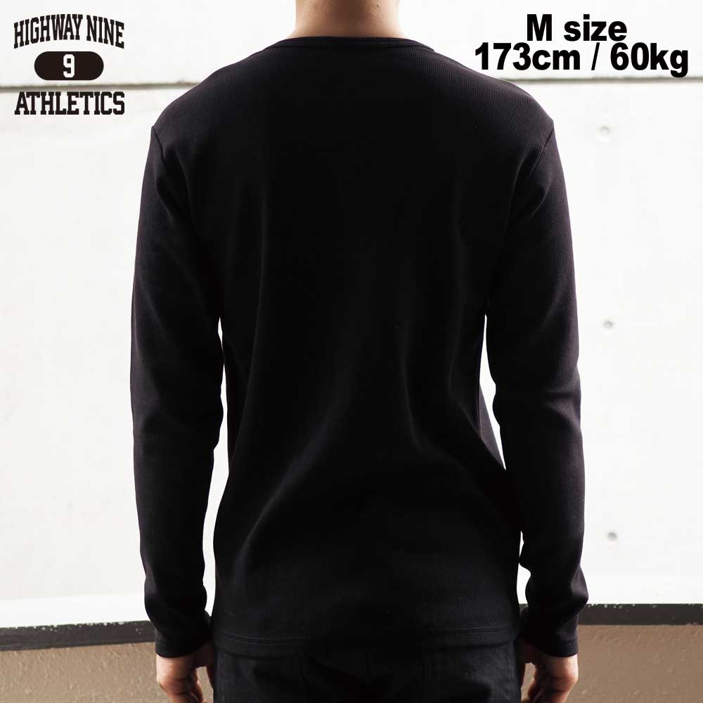 C-NECK RIB L/S Tee  / BLACK / HIGHWAY NINE �ϥ��������ʥ���