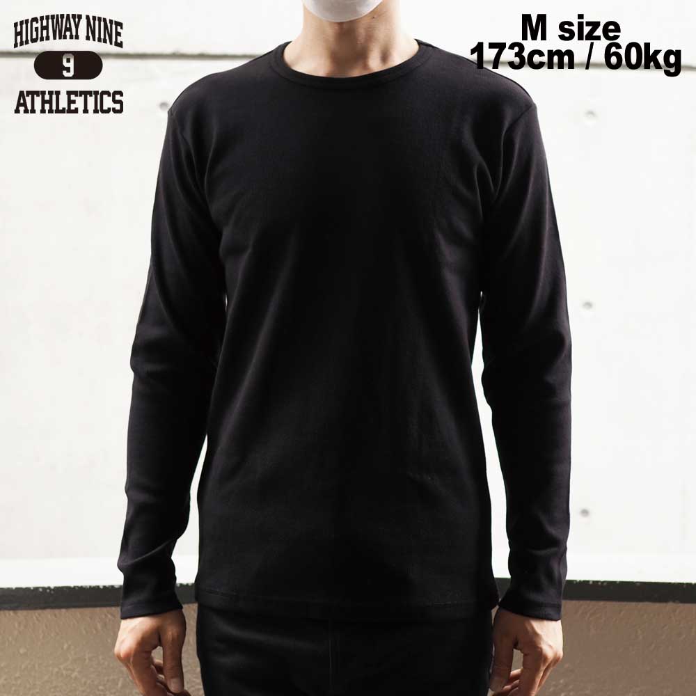 C-NECK RIB L/S Tee  / BLACK / HIGHWAY NINE �ϥ��������ʥ���