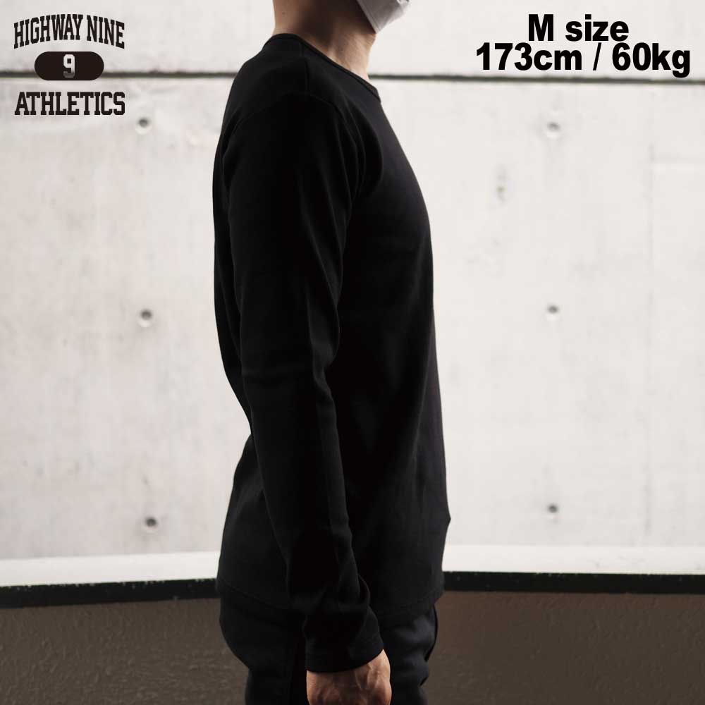 C-NECK RIB L/S Tee  / BLACK / HIGHWAY NINE �ϥ��������ʥ���