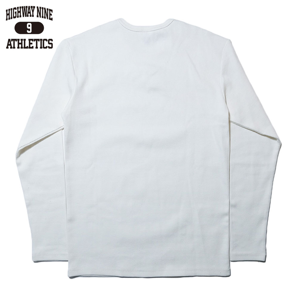 C-NECK RIB L/S Tee  / WHITE / HIGHWAY NINE ϥʥ