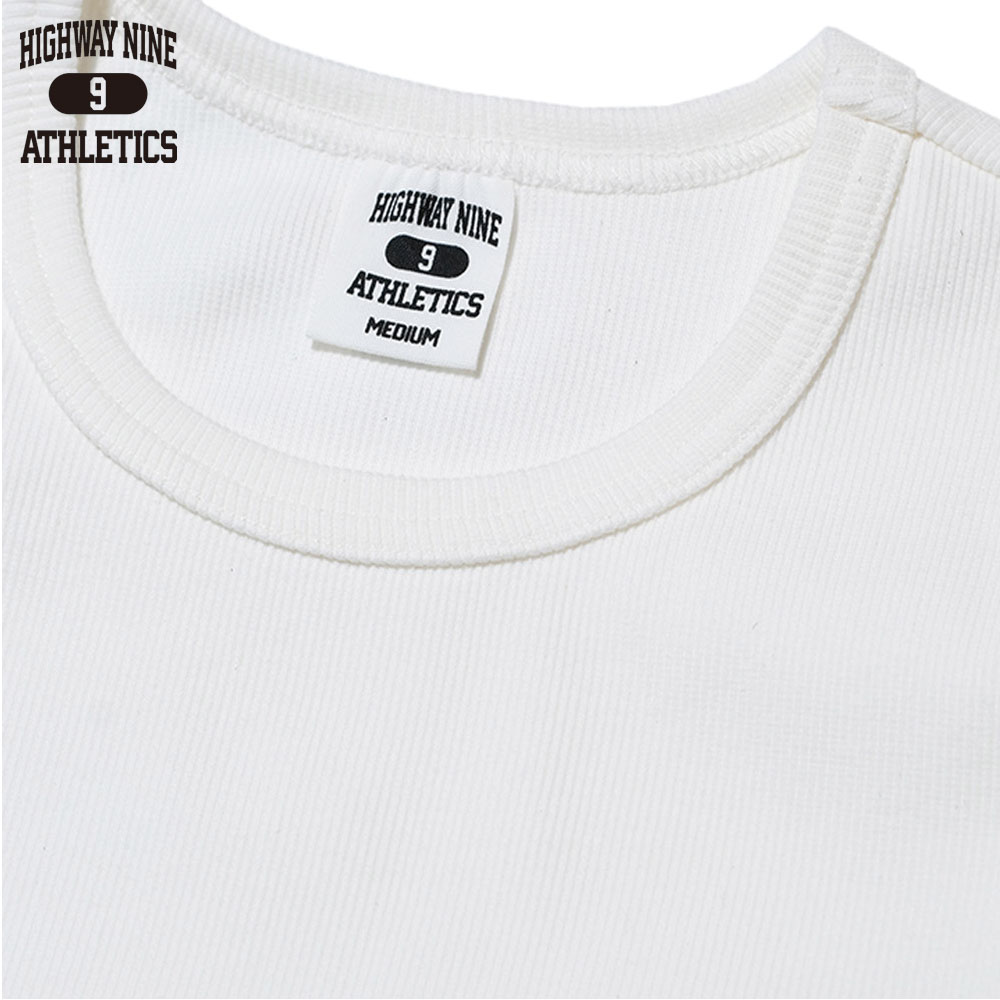 C-NECK RIB L/S Tee  / WHITE / HIGHWAY NINE ϥʥ