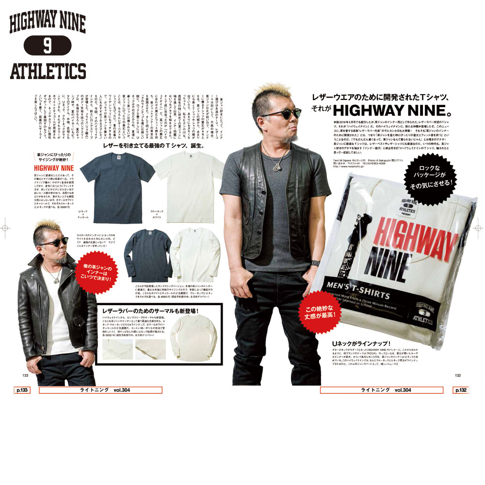 C-NECK RIB L/S Tee  / WHITE / HIGHWAY NINE ϥʥ