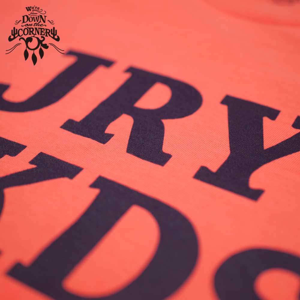 DOWN ON THE CORNER  �����󥪥󥶥����ʡ� S/S TEE "JRYS KIDS" / NEON ORANGE