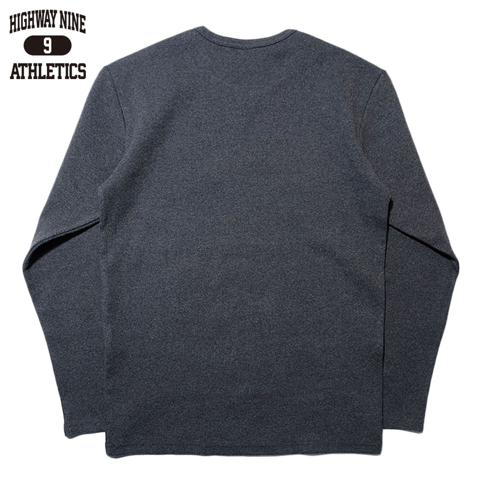 C-NECK RIB L/S Tee  / CHARCOAL / HIGHWAY NINE �ϥ��������ʥ���