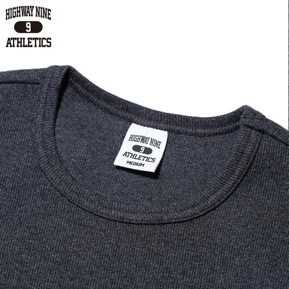 C-NECK RIB L/S Tee  / CHARCOAL / HIGHWAY NINE �ϥ��������ʥ���