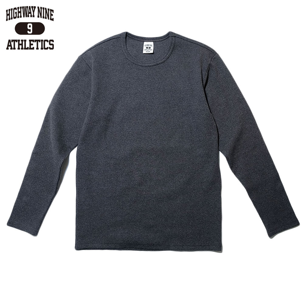 C-NECK RIB L/S Tee  / CHARCOAL / HIGHWAY NINE �ϥ��������ʥ���
