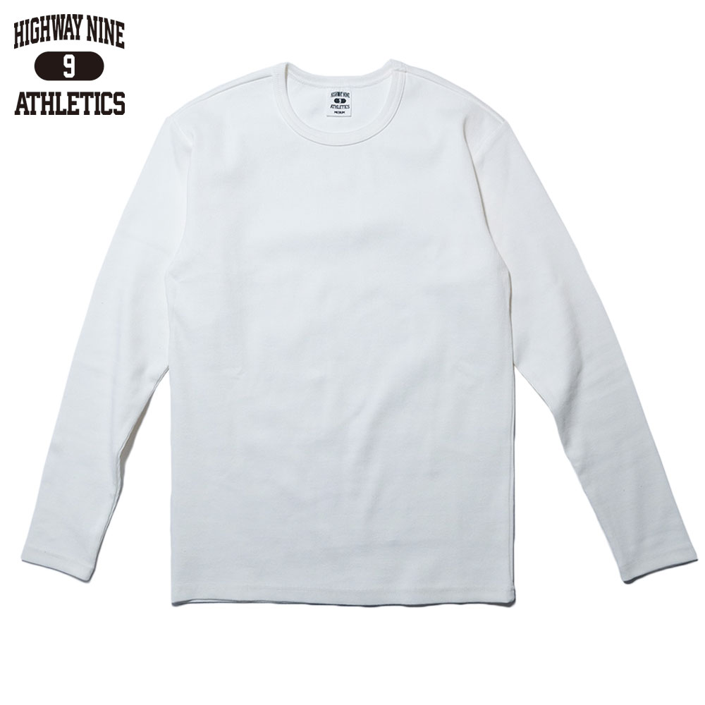 C-NECK RIB L/S Tee  / WHITE / HIGHWAY NINE �ϥ��������ʥ���