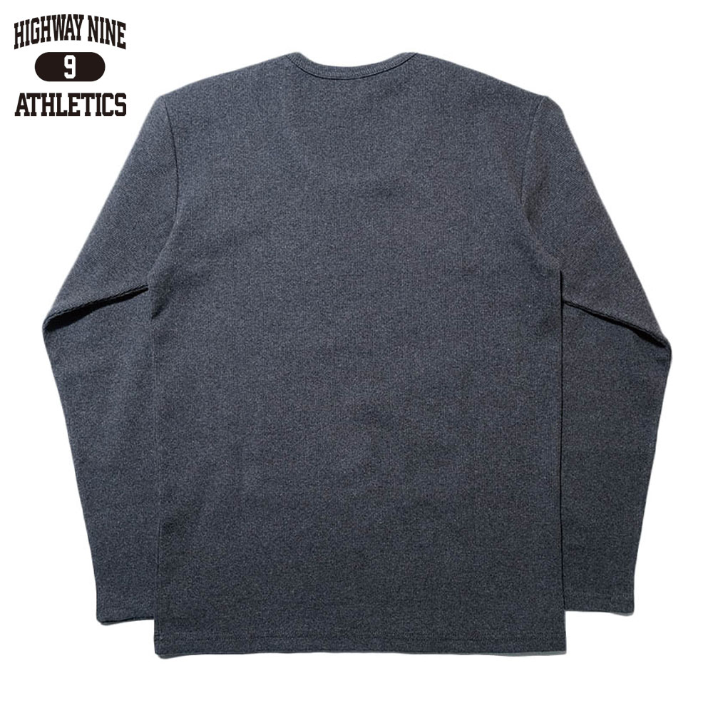 U-NECK RIB L/S Tee  / CHARCOAL / HIGHWAY NINE �ϥ��������ʥ���
