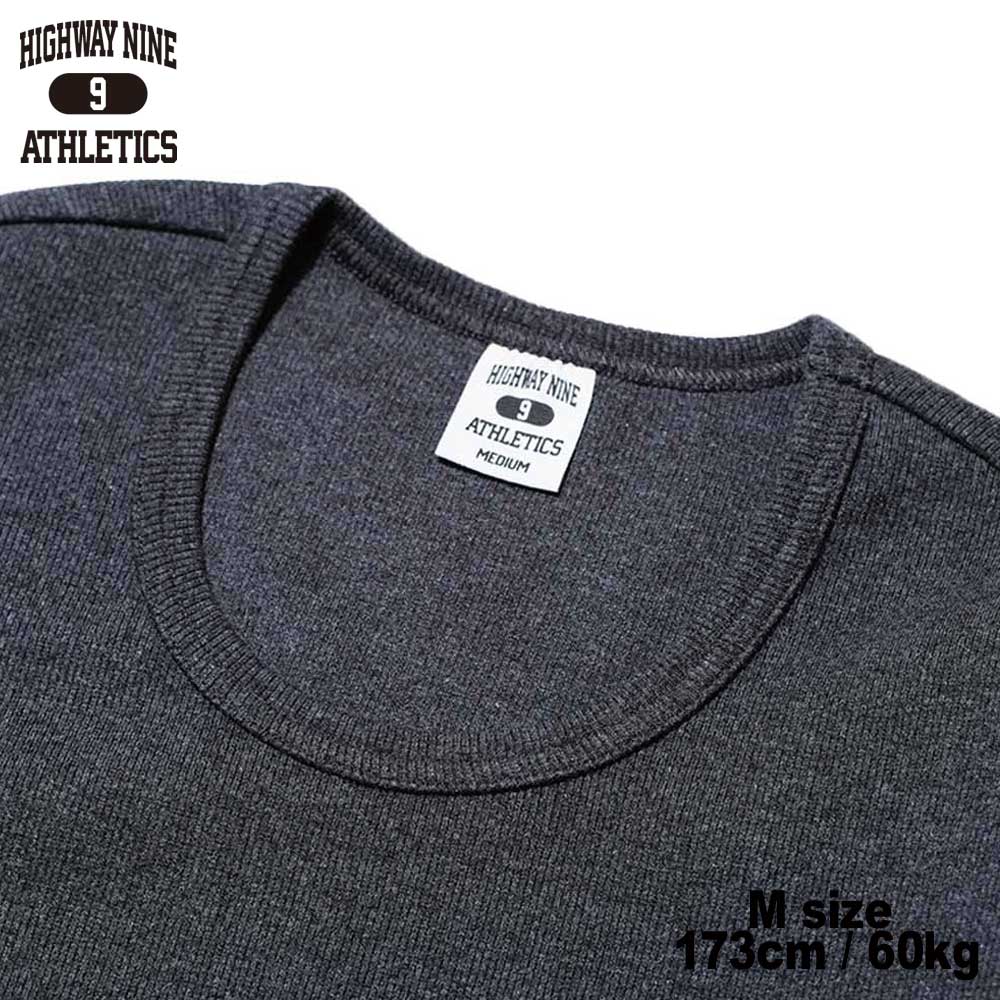 U-NECK RIB L/S Tee  / CHARCOAL / HIGHWAY NINE �ϥ��������ʥ���