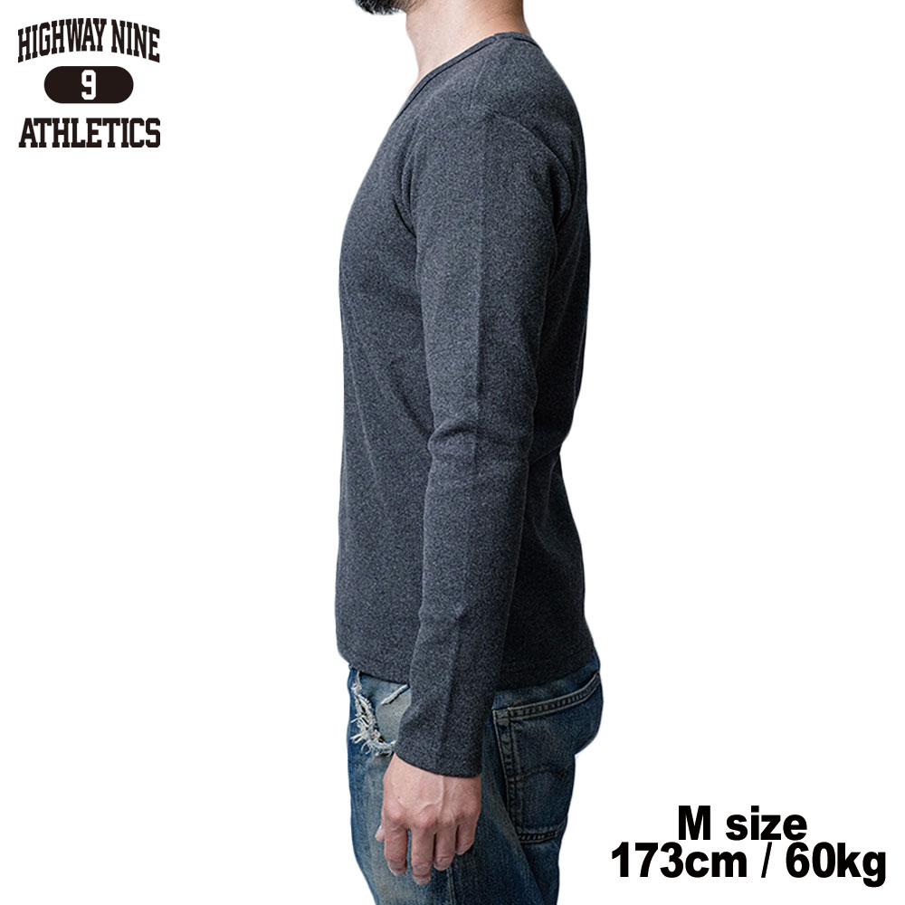 U-NECK RIB L/S Tee  / CHARCOAL / HIGHWAY NINE �ϥ��������ʥ���