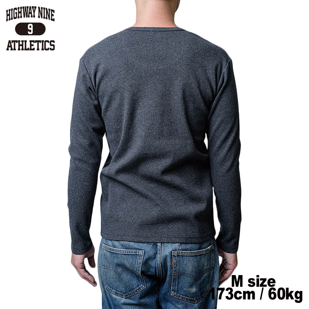 U-NECK RIB L/S Tee  / CHARCOAL / HIGHWAY NINE �ϥ��������ʥ���