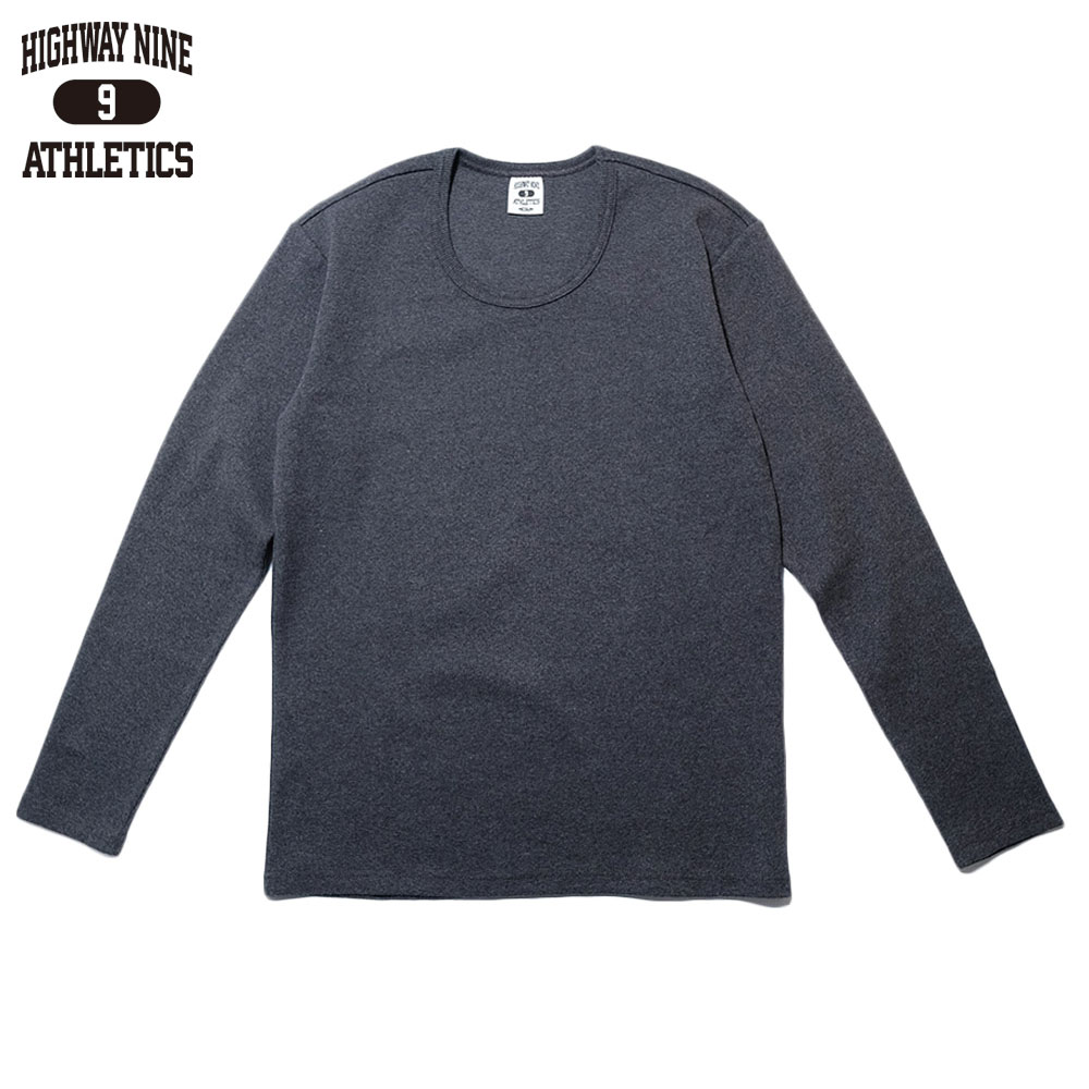 U-NECK RIB L/S Tee  / CHARCOAL / HIGHWAY NINE �ϥ��������ʥ���