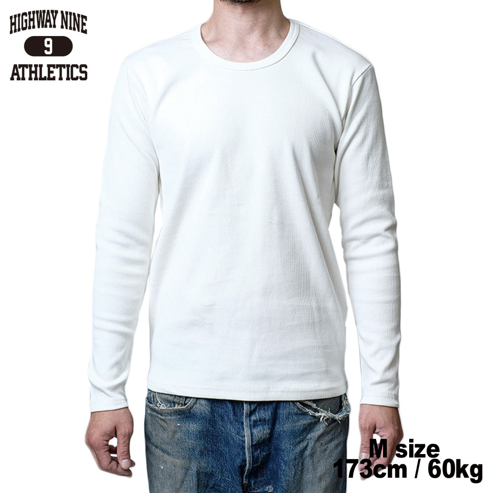 U-NECK RIB L/S Tee  / WHITE / HIGHWAY NINE �ϥ��������ʥ���