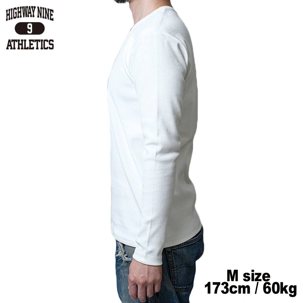 U-NECK RIB L/S Tee  / WHITE / HIGHWAY NINE �ϥ��������ʥ���