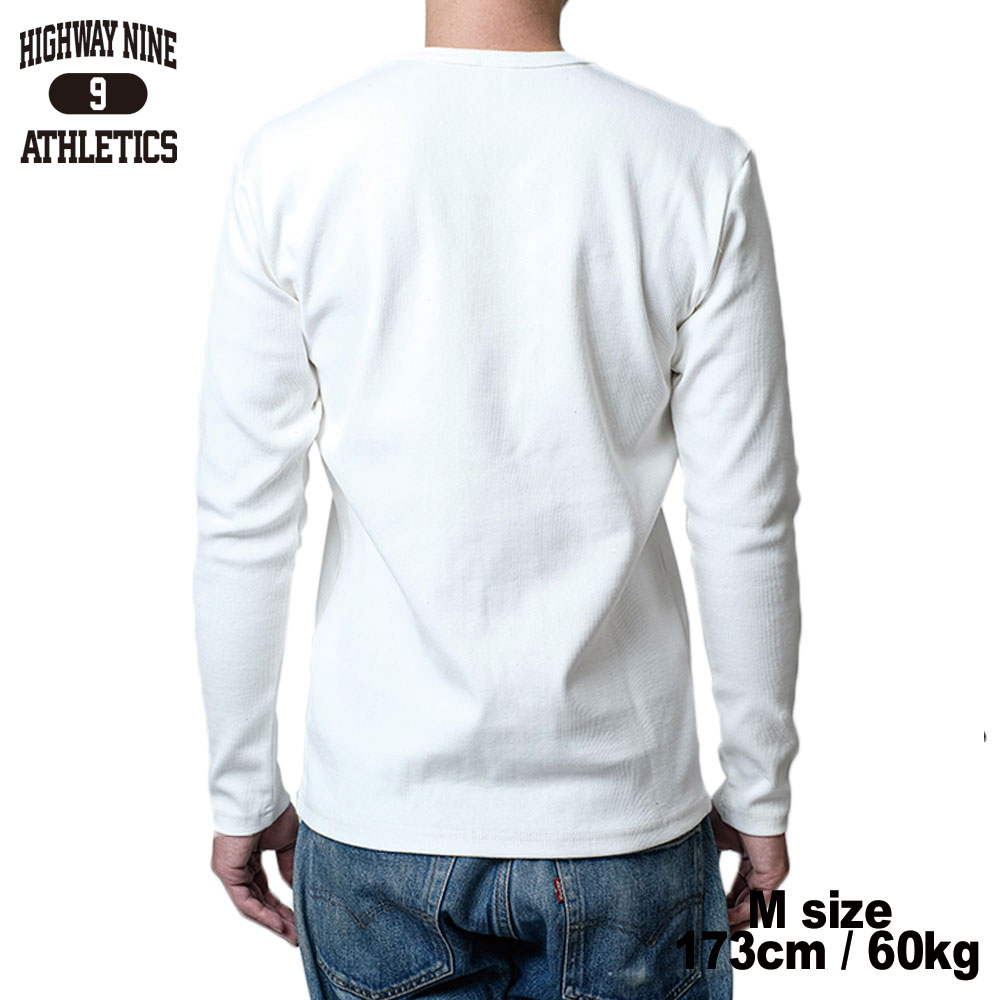 U-NECK RIB L/S Tee  / WHITE / HIGHWAY NINE �ϥ��������ʥ���