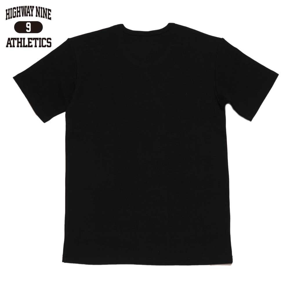 V-NECK RIB S/S Tee  / BLACK / HIGHWAY NINE �ϥ��������ʥ���