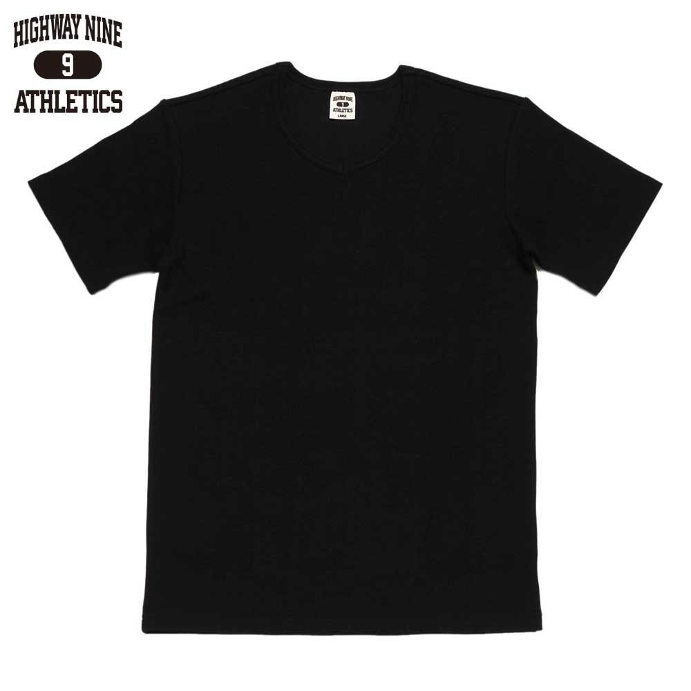 V-NECK RIB S/S Tee  / BLACK / HIGHWAY NINE �ϥ��������ʥ���