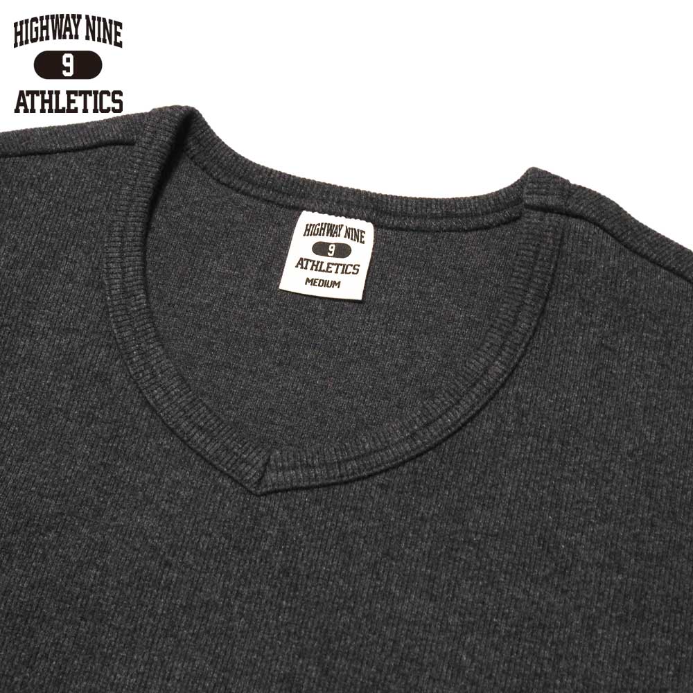 V-NECK RIB S/S Tee  / CHARCOAL / HIGHWAY NINE �ϥ��������ʥ���