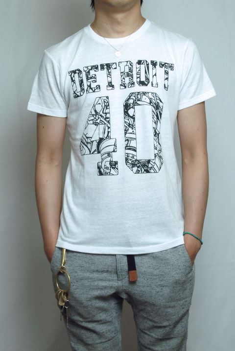 PUZZLE WORKS (�ѥ�������)��DETROIT T-shirts �ǥȥ����ȣԥ���� ��WHITE)
