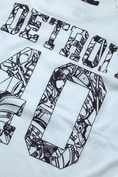PUZZLE WORKS (�ѥ�������)��DETROIT T-shirts �ǥȥ����ȣԥ���� ��WHITE)
