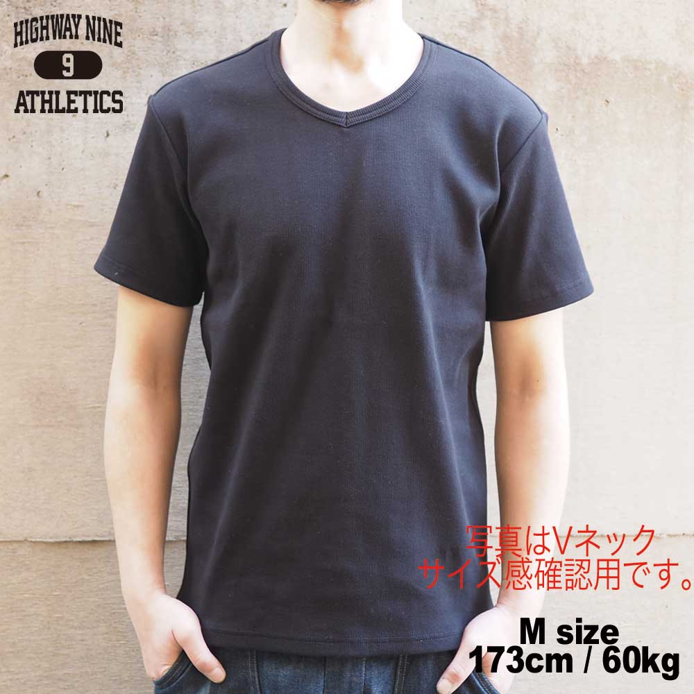 C-NECK RIB S/S Tee  / BLACK / HIGHWAY NINE �ϥ��������ʥ���