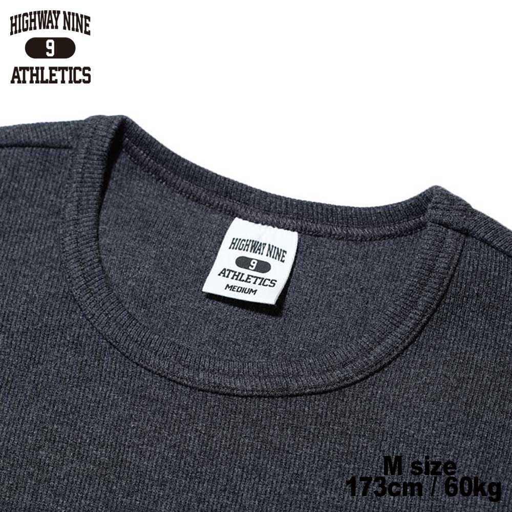 C-NECK RIB S/S Tee  / CHARCOAL / HIGHWAY NINE �ϥ��������ʥ���