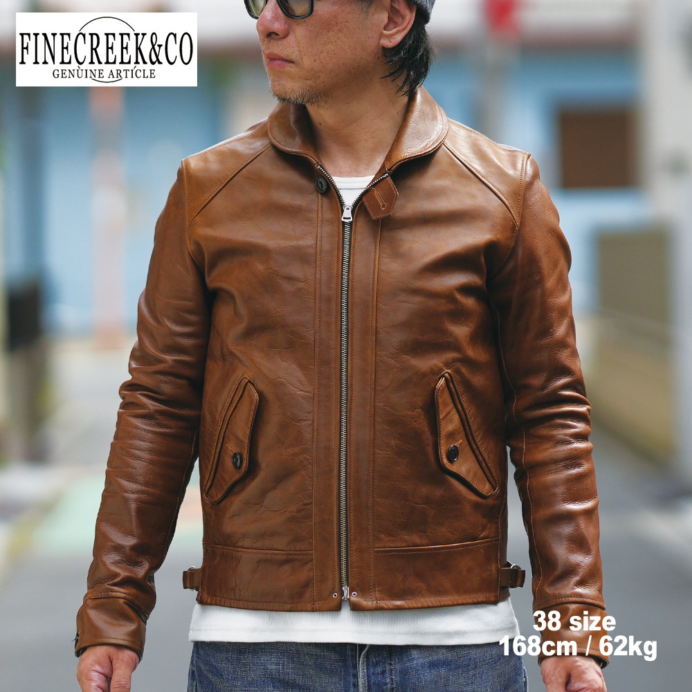 ͽ2025SS ACJK067 ROSEN JACKET (36-42) / BROWN / FINECREEK LEATHERS&CO
