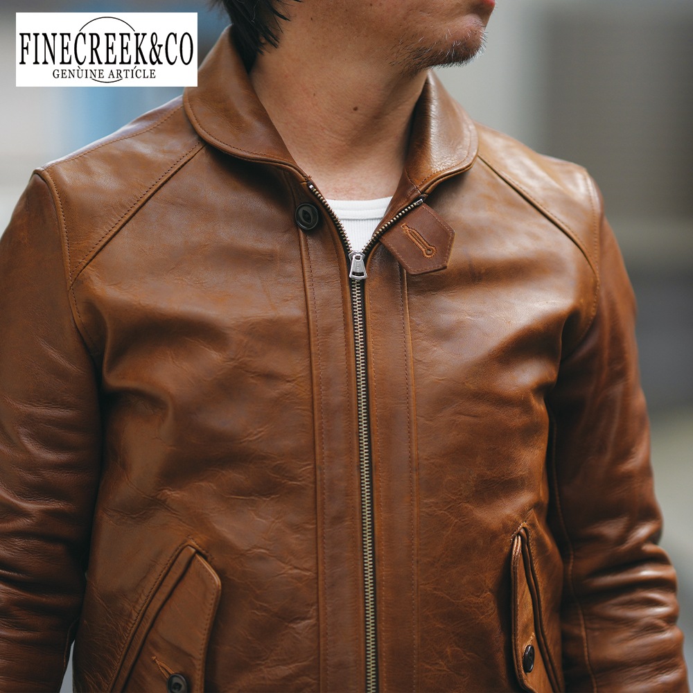 ͽ2025SS ACJK067 ROSEN JACKET (36-42) / BROWN / FINECREEK LEATHERS&CO