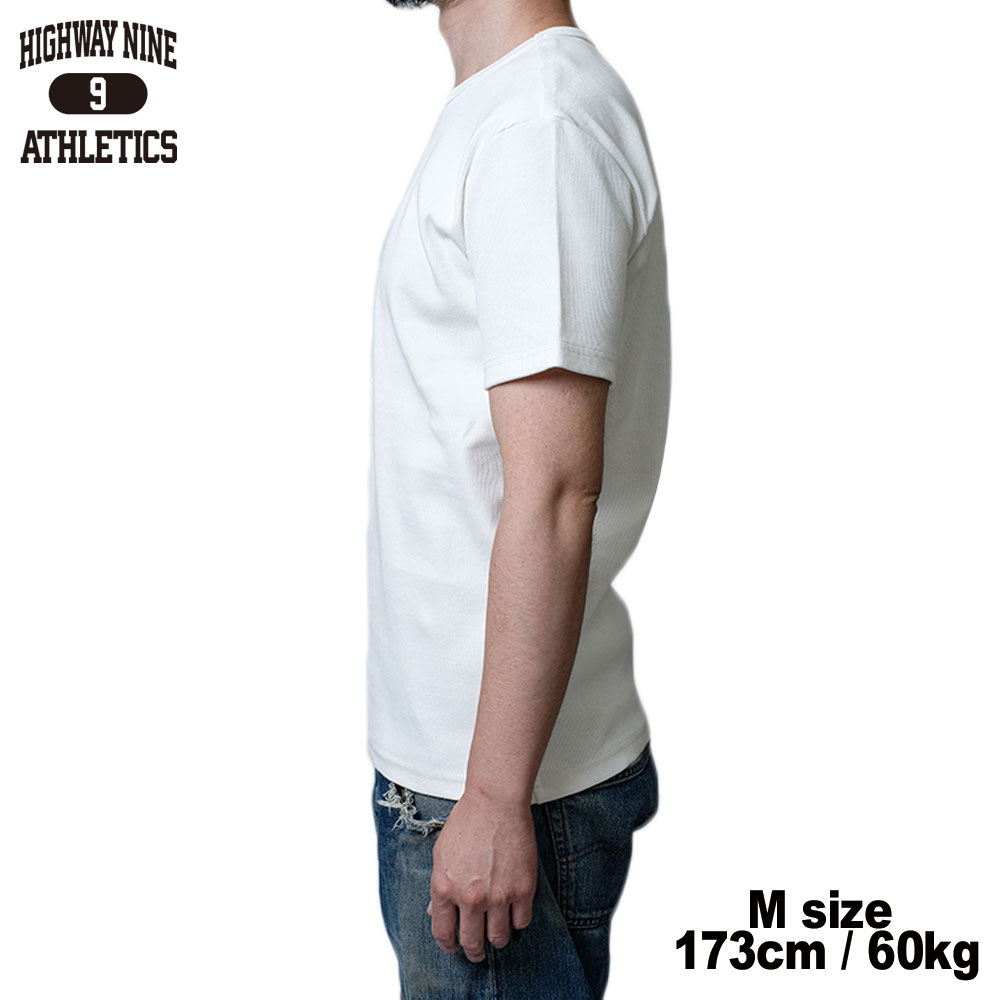 C-NECK RIB S/S Tee  / WHITE / HIGHWAY NINE �ϥ��������ʥ���