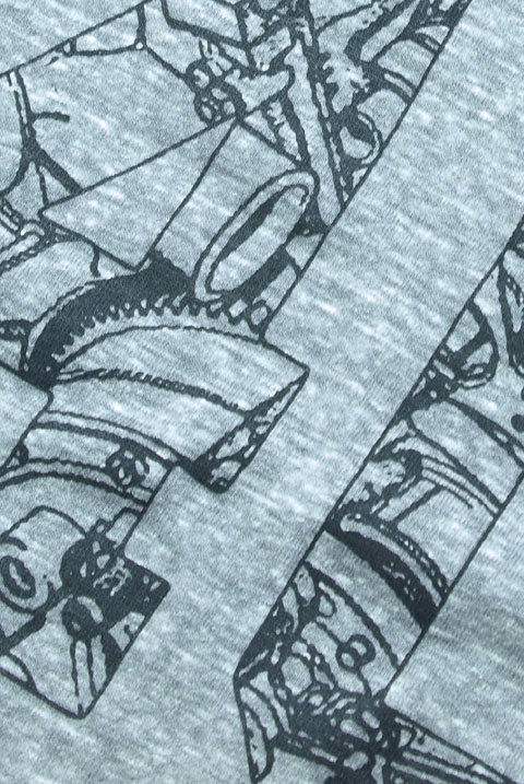 PUZZLE WORKS (�ѥ�������)��DETROIT T-shirts �ǥȥ����ȣԥ���� ��GRAY)