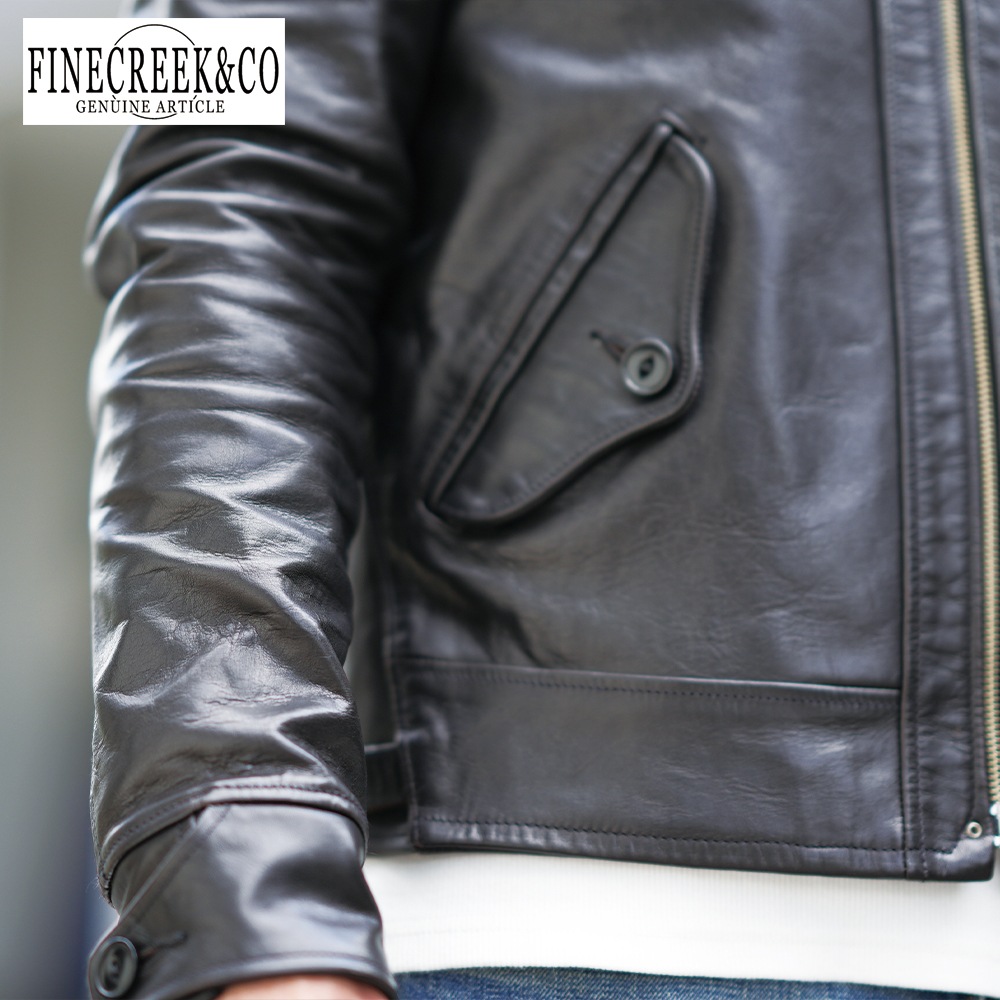 ͽ����2025SS ACJK067 ROSEN JACKET (36-42) / BLACK / FINECREEK LEATHERS&CO