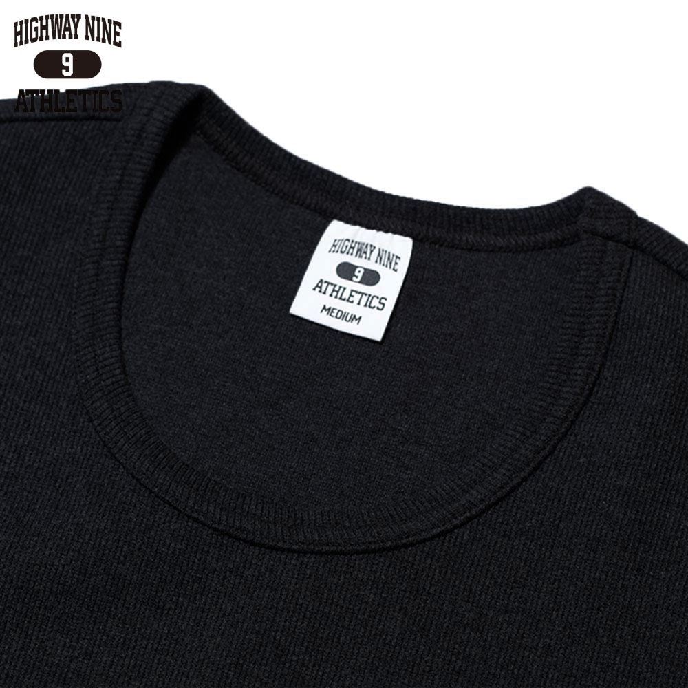 U-NECK RIB S/S Tee  / BLACK / HIGHWAY NINE �ϥ��������ʥ���