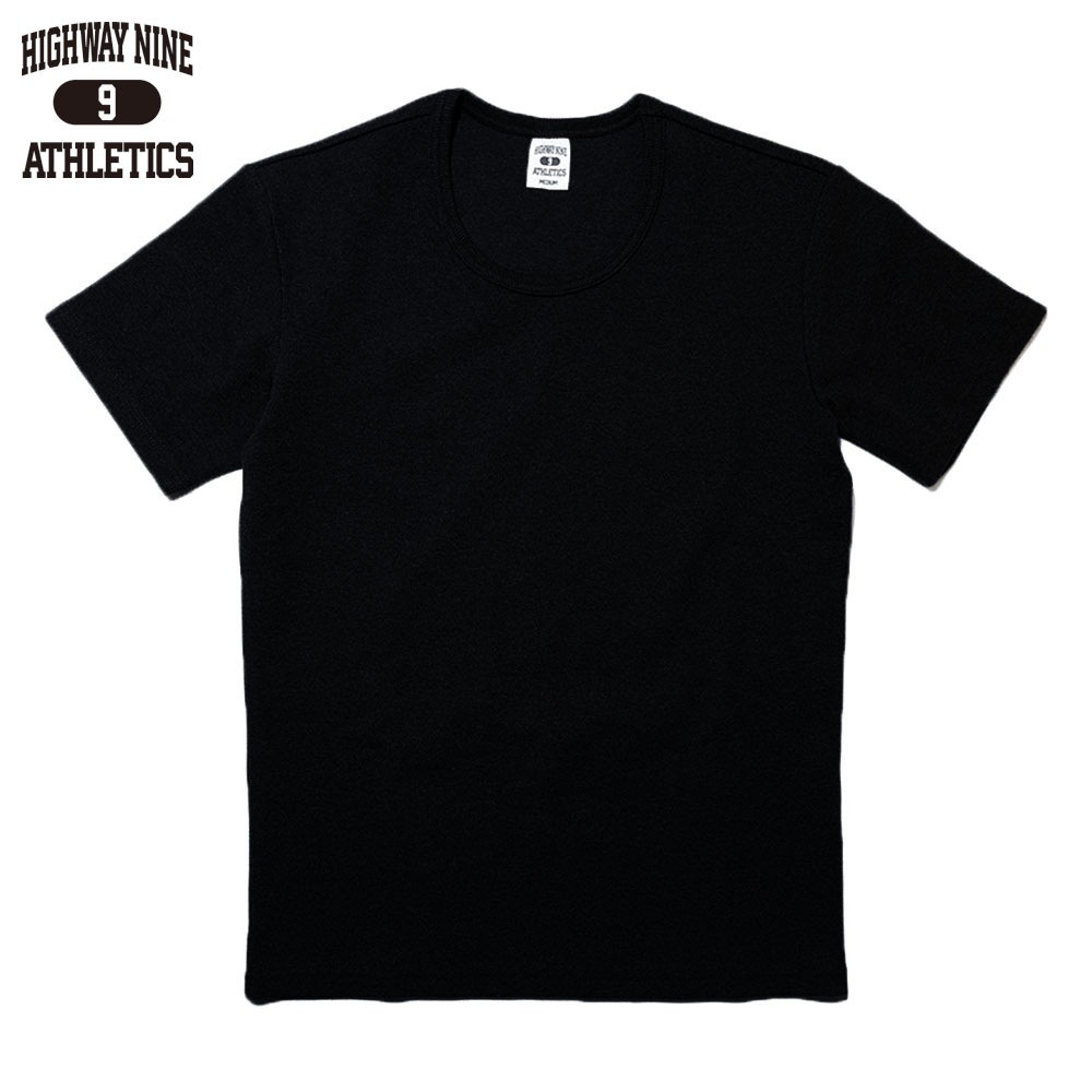 U-NECK RIB S/S Tee  / BLACK / HIGHWAY NINE �ϥ��������ʥ���