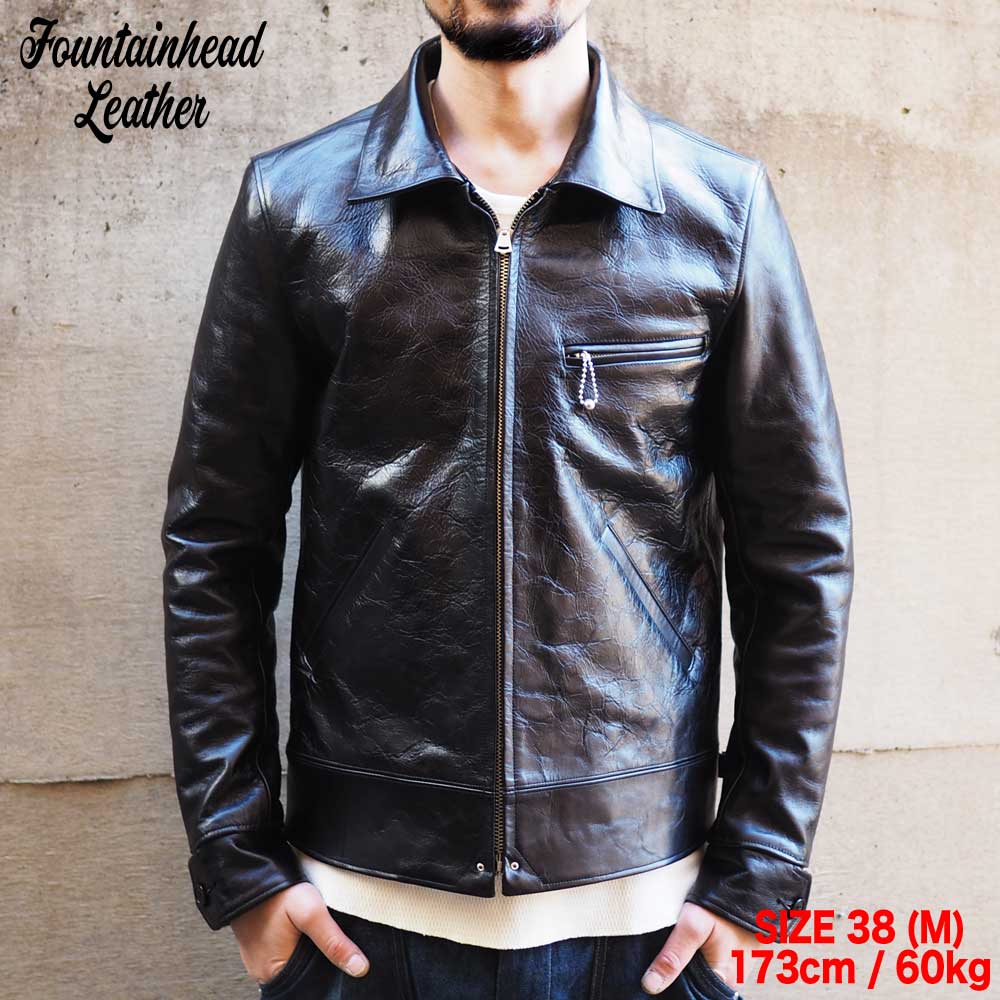 2026AWͽ���� / ALPHA (34-42) / BLACK / FOUNTAINHEAD LEATHER �ե�����ƥ�إåɥ쥶��