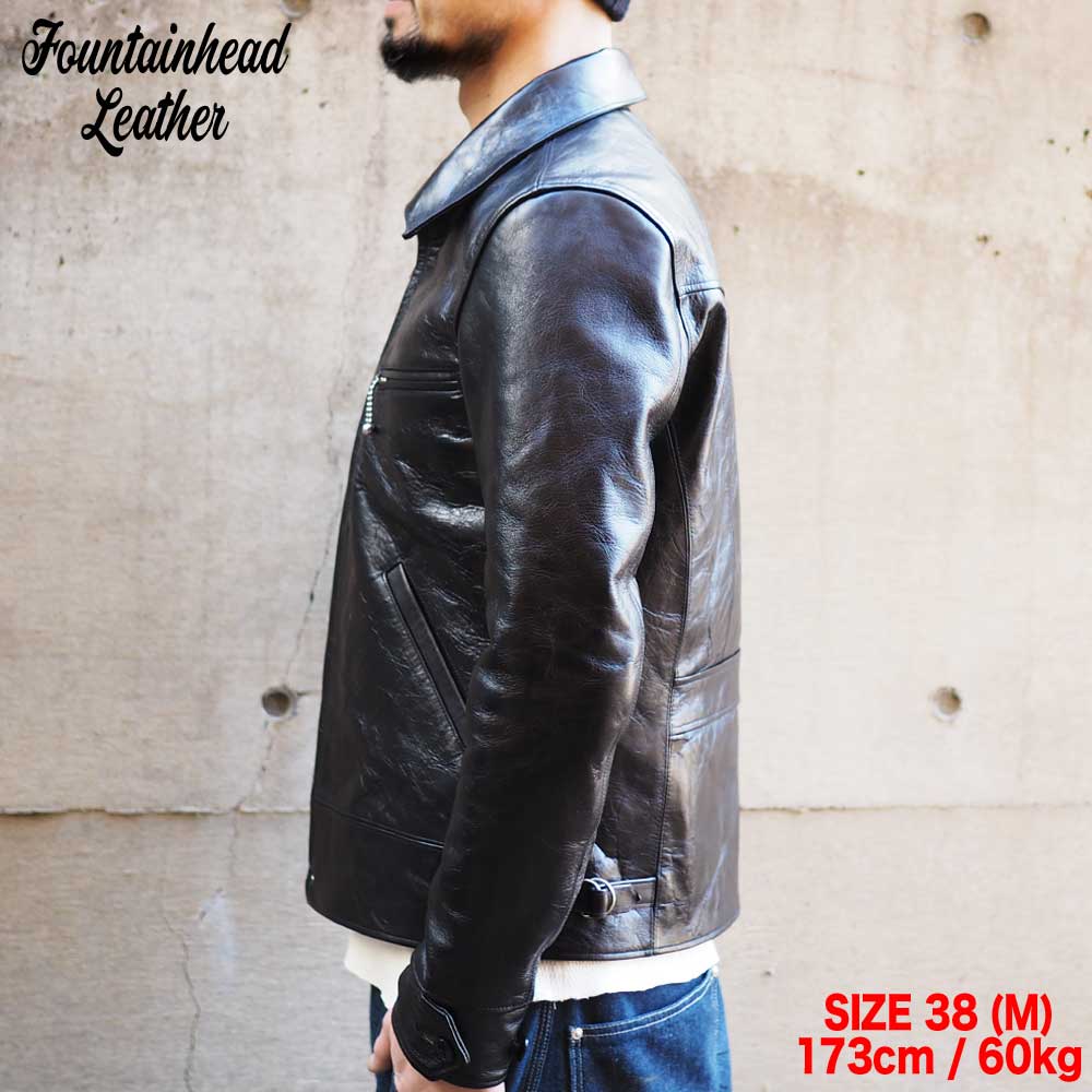 2026AWͽ���� / ALPHA (34-42) / BLACK / FOUNTAINHEAD LEATHER �ե�����ƥ�إåɥ쥶��