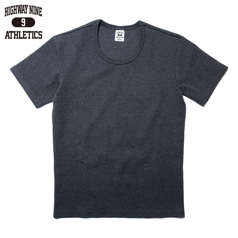 U-NECK RIB S/S Tee  / CHARCOAL / HIGHWAY NINE �ϥ��������ʥ���
