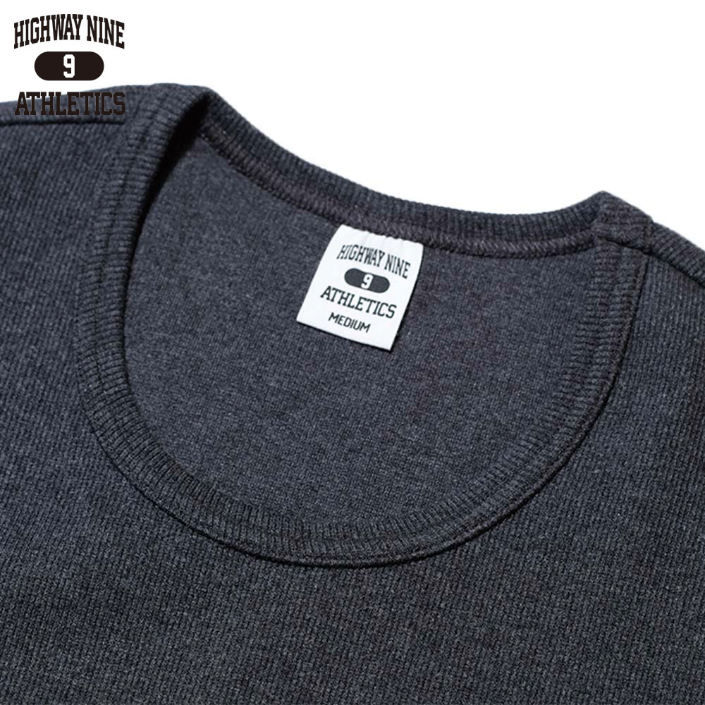 U-NECK RIB S/S Tee  / CHARCOAL / HIGHWAY NINE �ϥ��������ʥ���