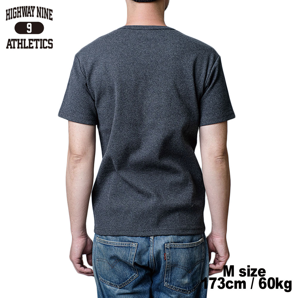 U-NECK RIB S/S Tee  / CHARCOAL / HIGHWAY NINE �ϥ��������ʥ���