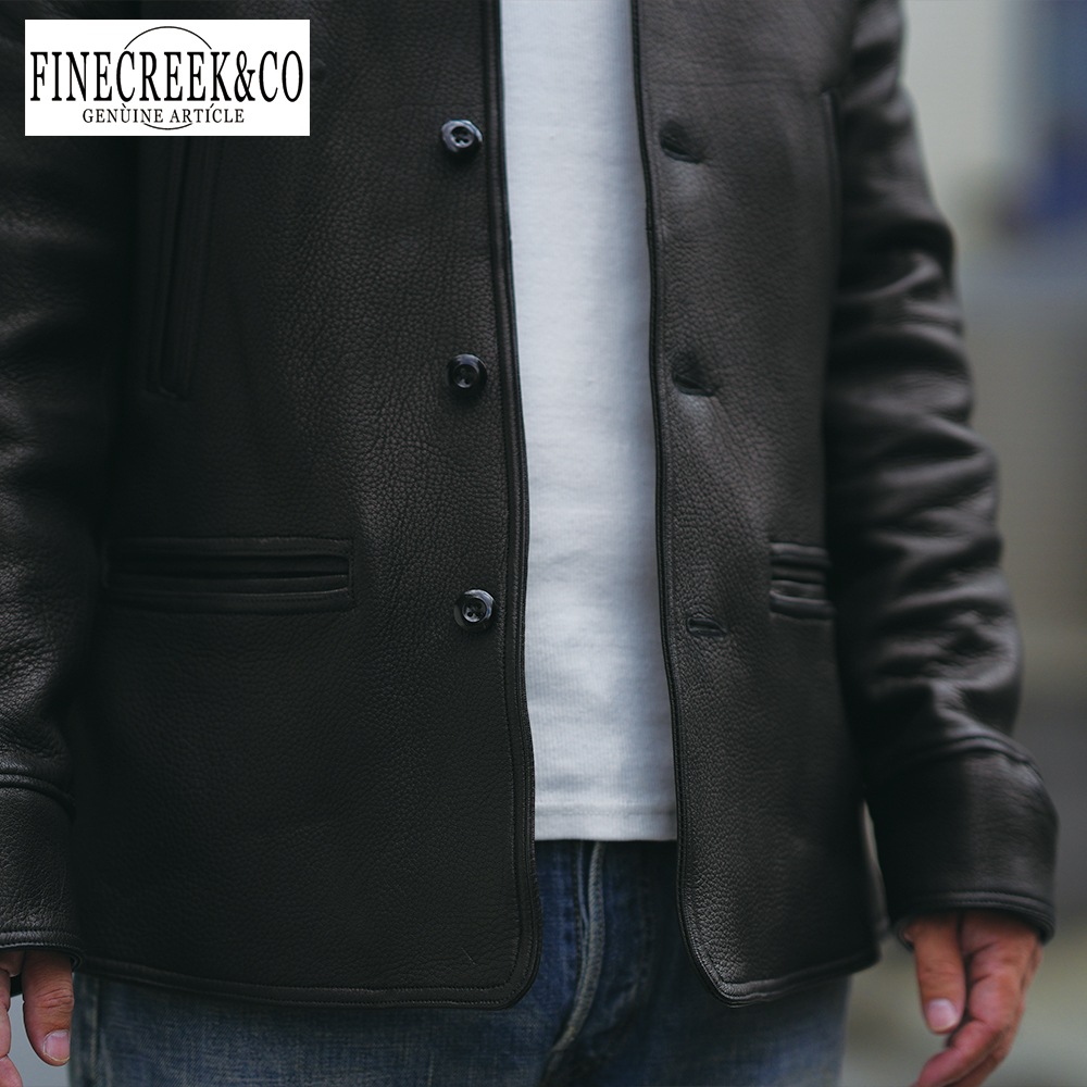 2025SS ACCO009 KEATON(DEER) (36-42) / BLACK / FINECREEK LEATHERS