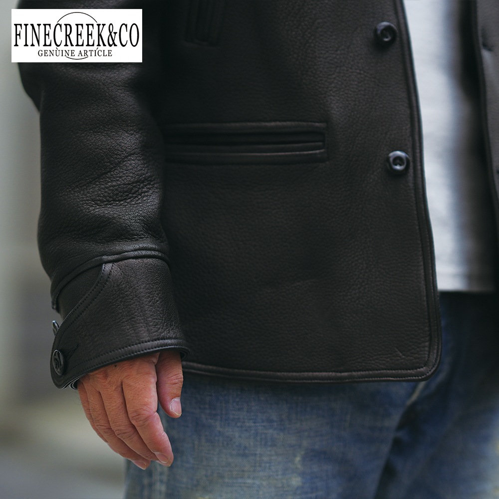 2025SS ACCO009 KEATON(DEER) (36-42) / BLACK / FINECREEK LEATHERS