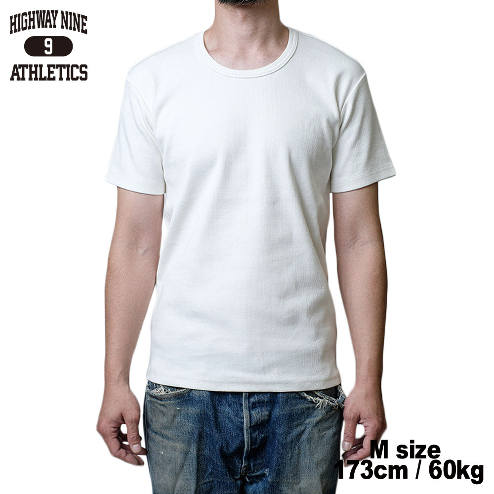 U-NECK RIB S/S Tee  / WHITE / HIGHWAY NINE �ϥ��������ʥ���