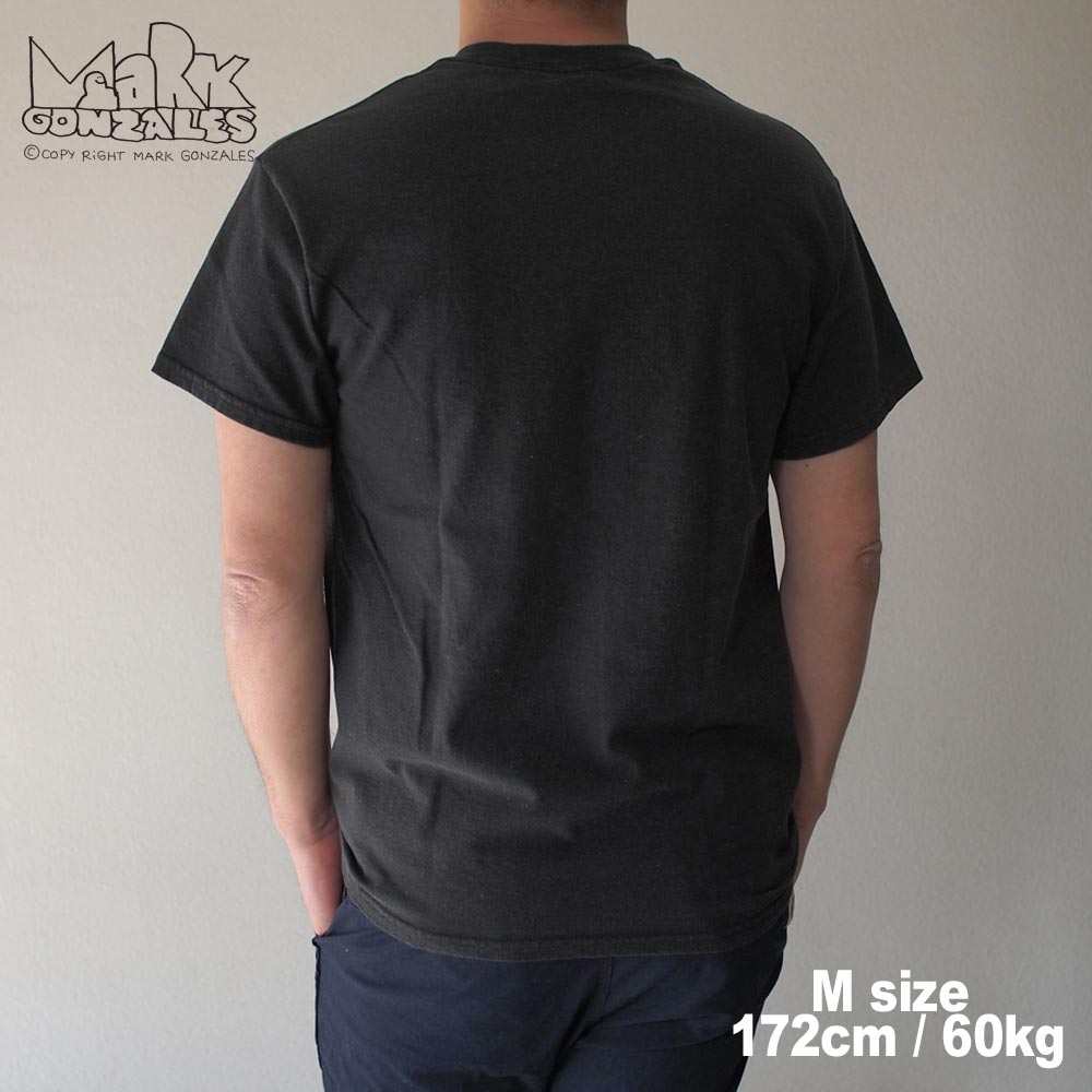 MARK GONZALES " DOWN HILL  " S/S Tee / BLACK #VINTAGE WASH