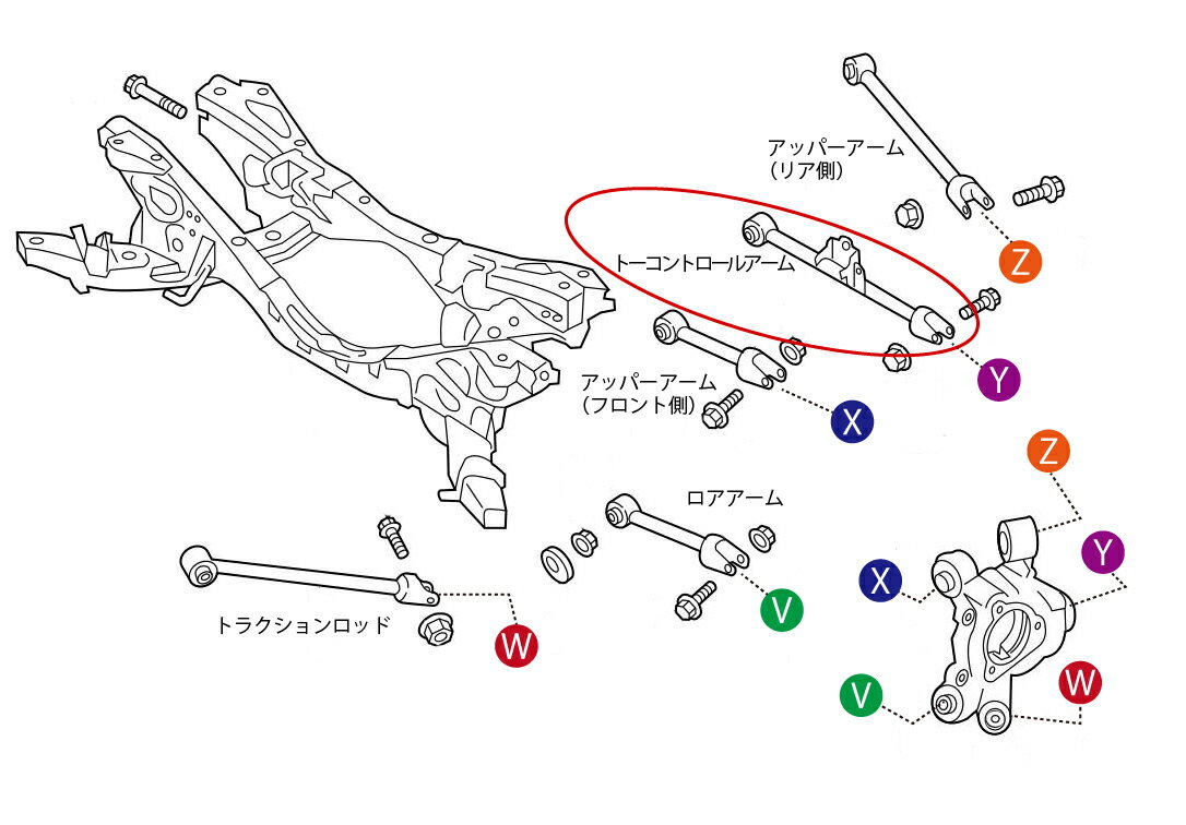 車検OK ND ロードスター トーコントロールアーム 調整式 リア ND5RC