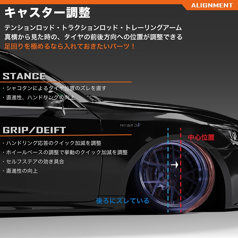 車検OK BL BK アクセラトーコントロールアーム 調整式 リア プレマシー