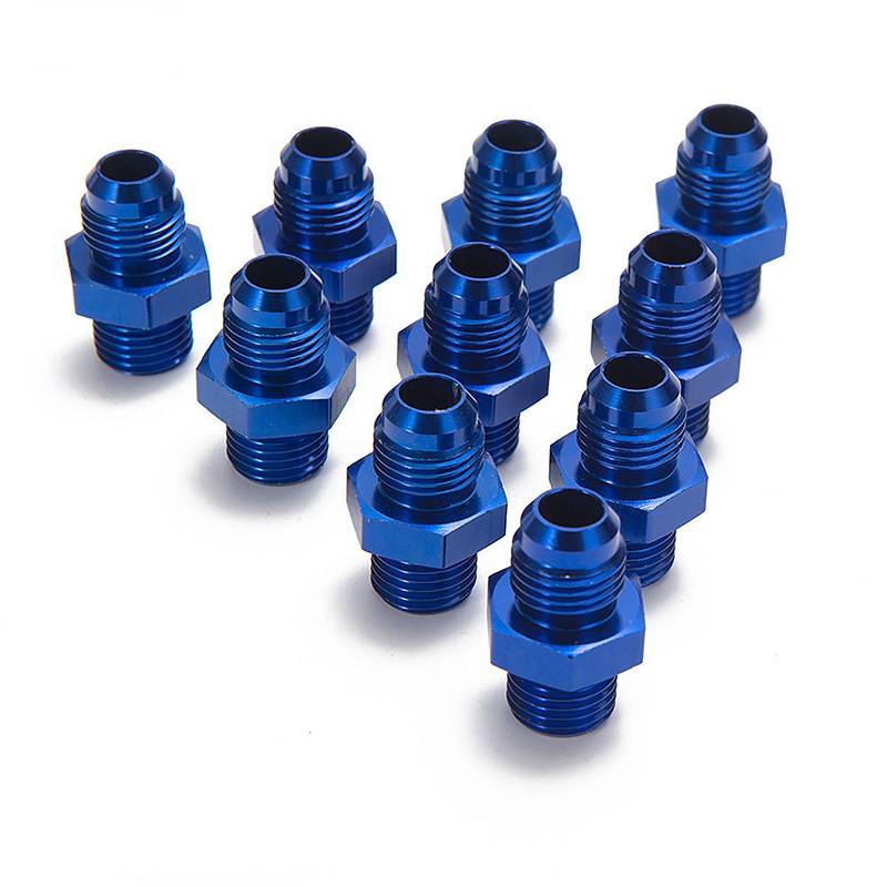 ホース サイズ 変換 中継 アダプター AN6 オス - M14 p1.5 オス ブルー