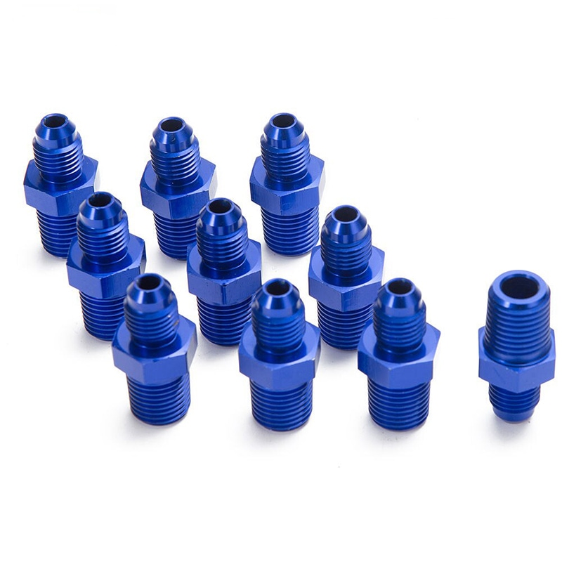 ホースサイズ 変換 アダプター AN4-1/4''NPT ブラック アルマイト 汎用