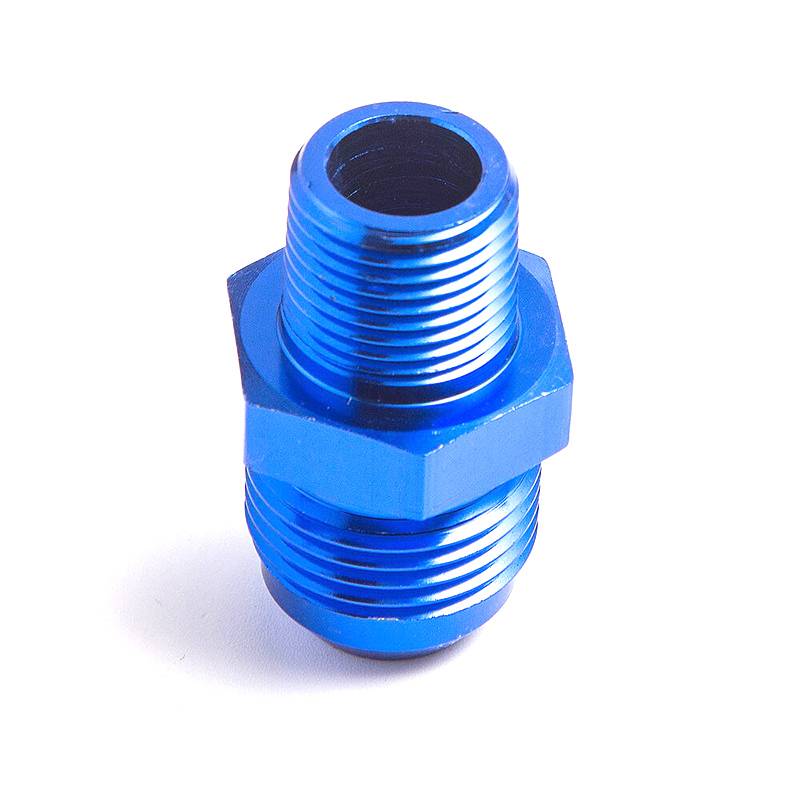 ホースサイズ 変換 アダプター AN10 オス - 1/2NPT オス ブルー