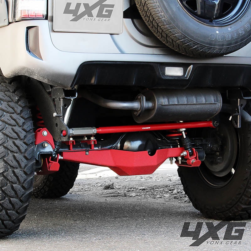 4XG ジムニー JB23W 調整式 ラテラルロッド リア レッド 肉厚 B23W