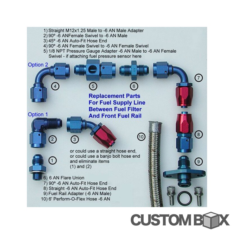 ブラック アルマイト AN6 オイルクーラー フィッティング ストレート